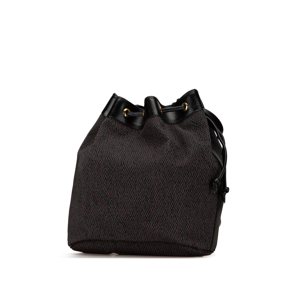 Saint Laurent Canvas Bucket Bag Gray - GABY PARIS