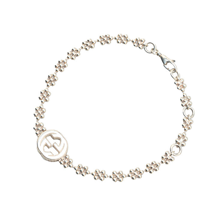 Sterling Silver Interlocking G Charm Bracelet Silver - Gaby Paris