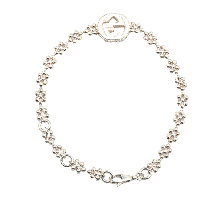 Sterling Silver Interlocking G Charm Bracelet Silver - Gaby Paris