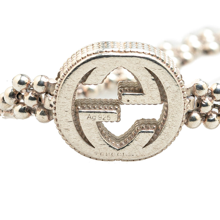 Sterling Silver Interlocking G Charm Bracelet Silver - Gaby Paris