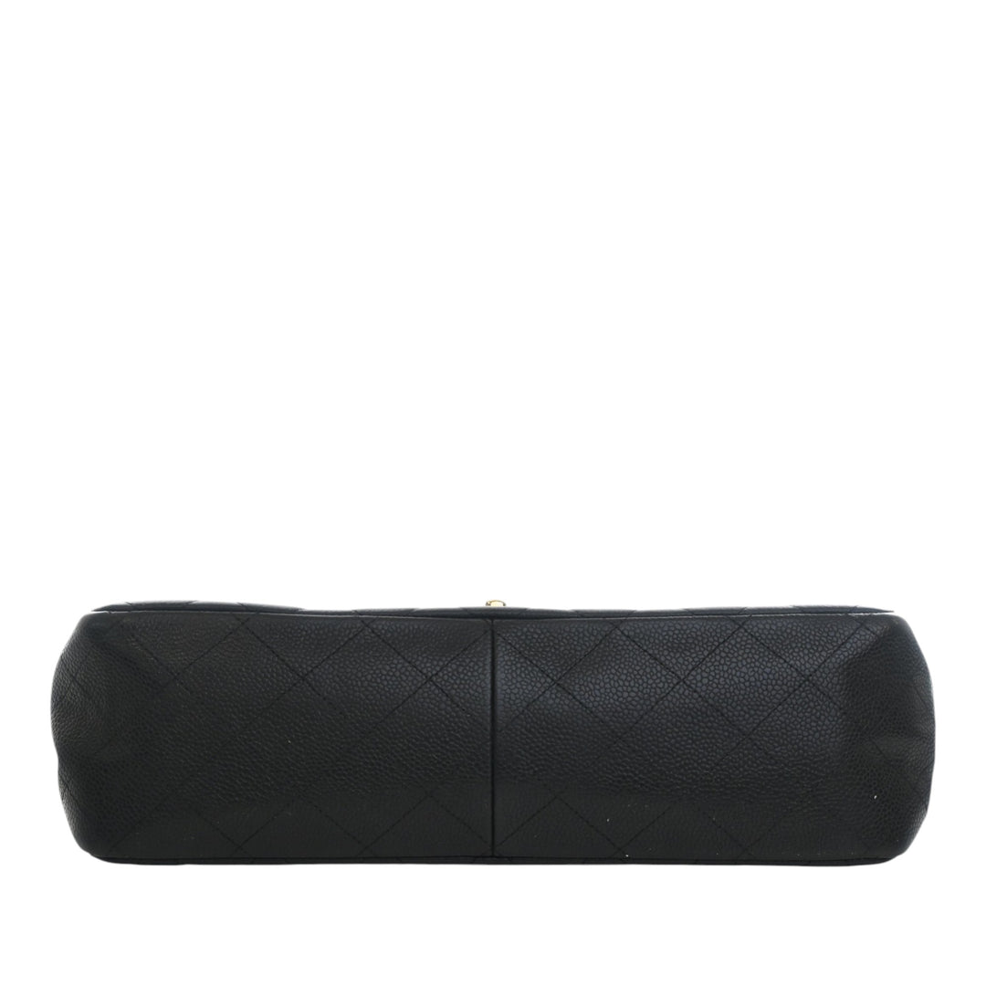Classic Double rabat Jumbo Cuir caviar Noir
