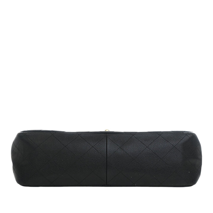 Classic Double rabat Jumbo Cuir caviar Noir