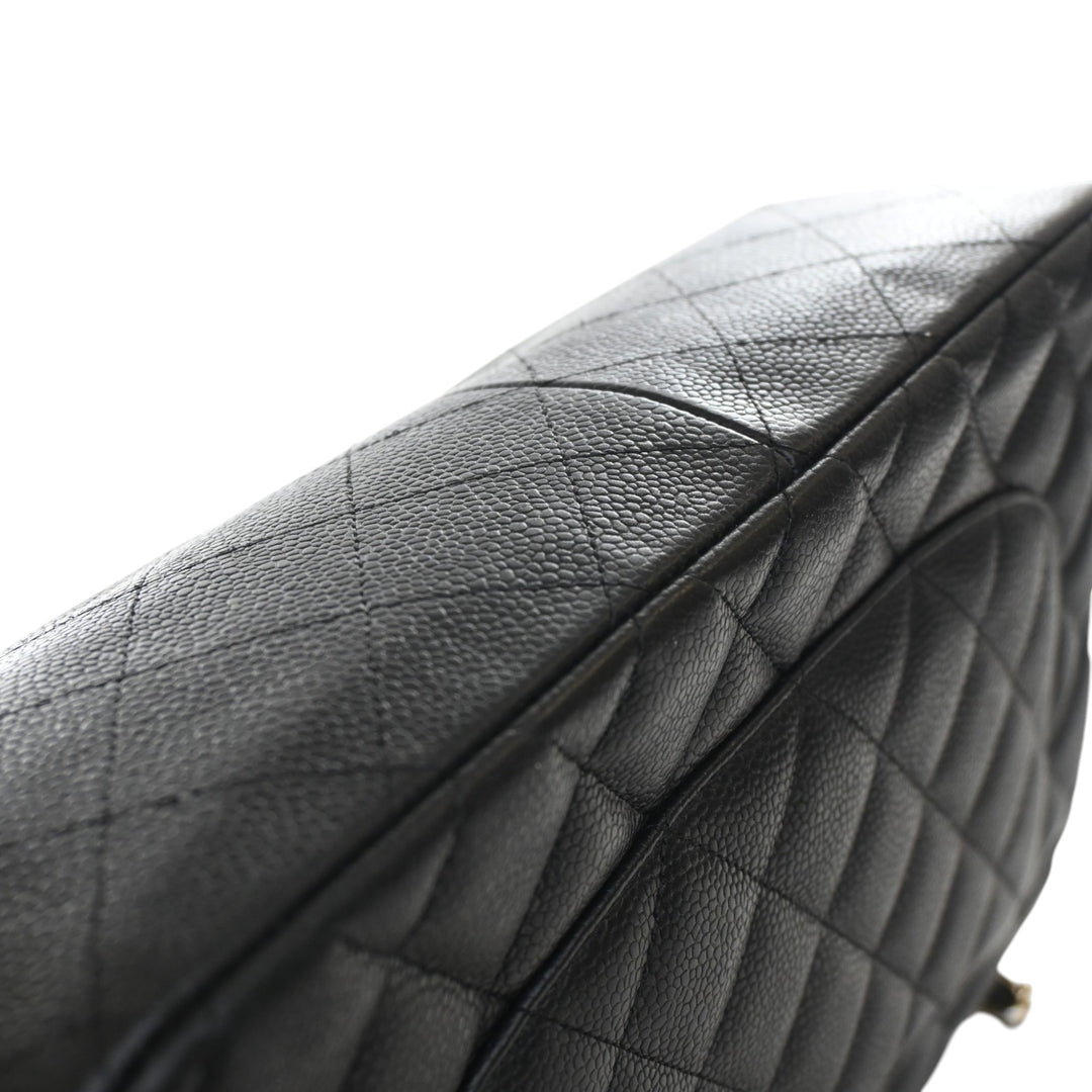 Classic Double rabat Jumbo Cuir caviar Noir
