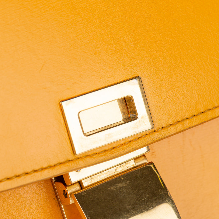 Medium Classic Box Leather Crossbody Bag Yellow - Gaby Paris