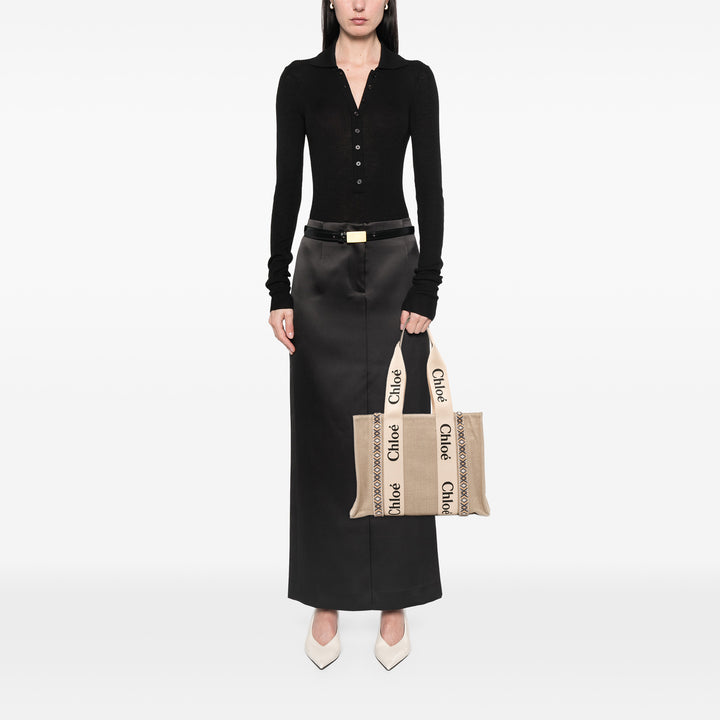 Chloé Medium Toile Woody Cabas