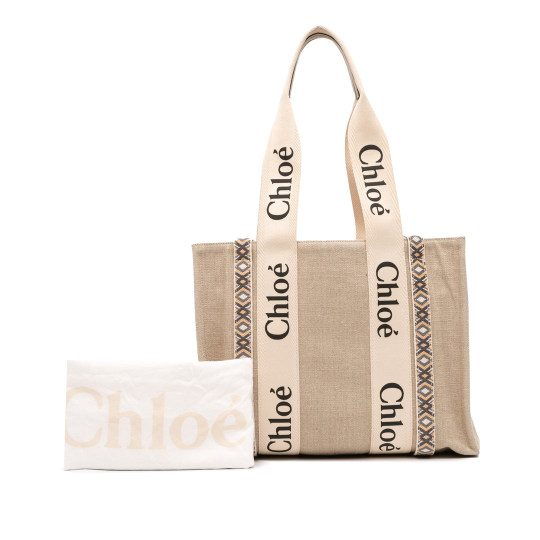 Chloé Medium Toile Woody Cabas