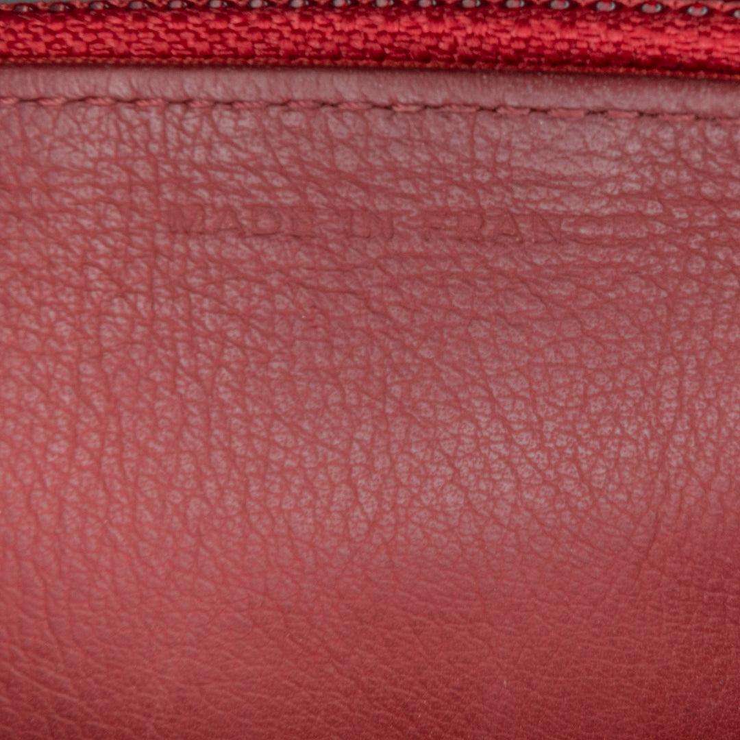 Classic Lambskin Wallet on Chain Red - Gaby Paris