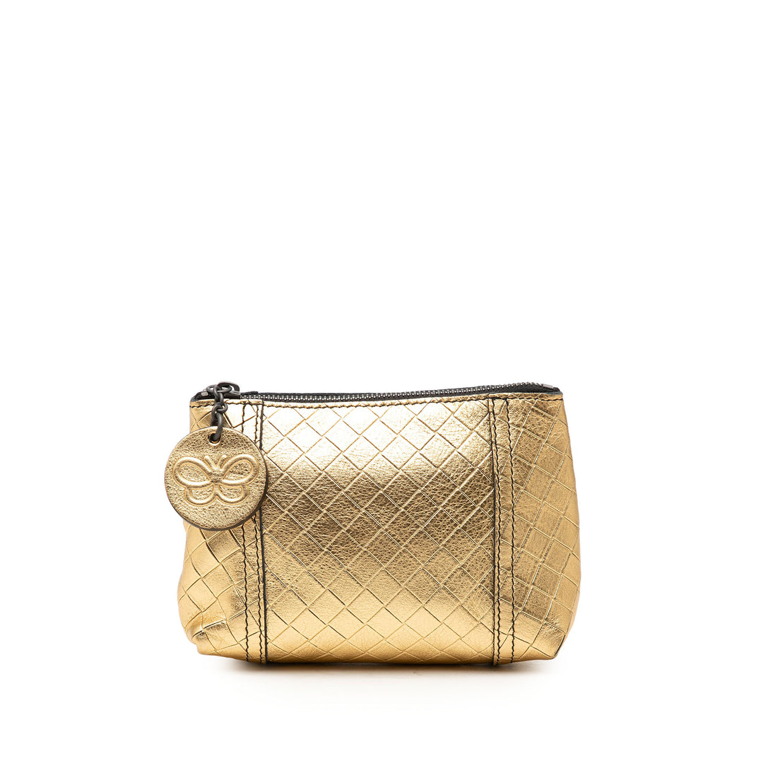 Métallisé Intrecciomirage Pochette nappa Doré