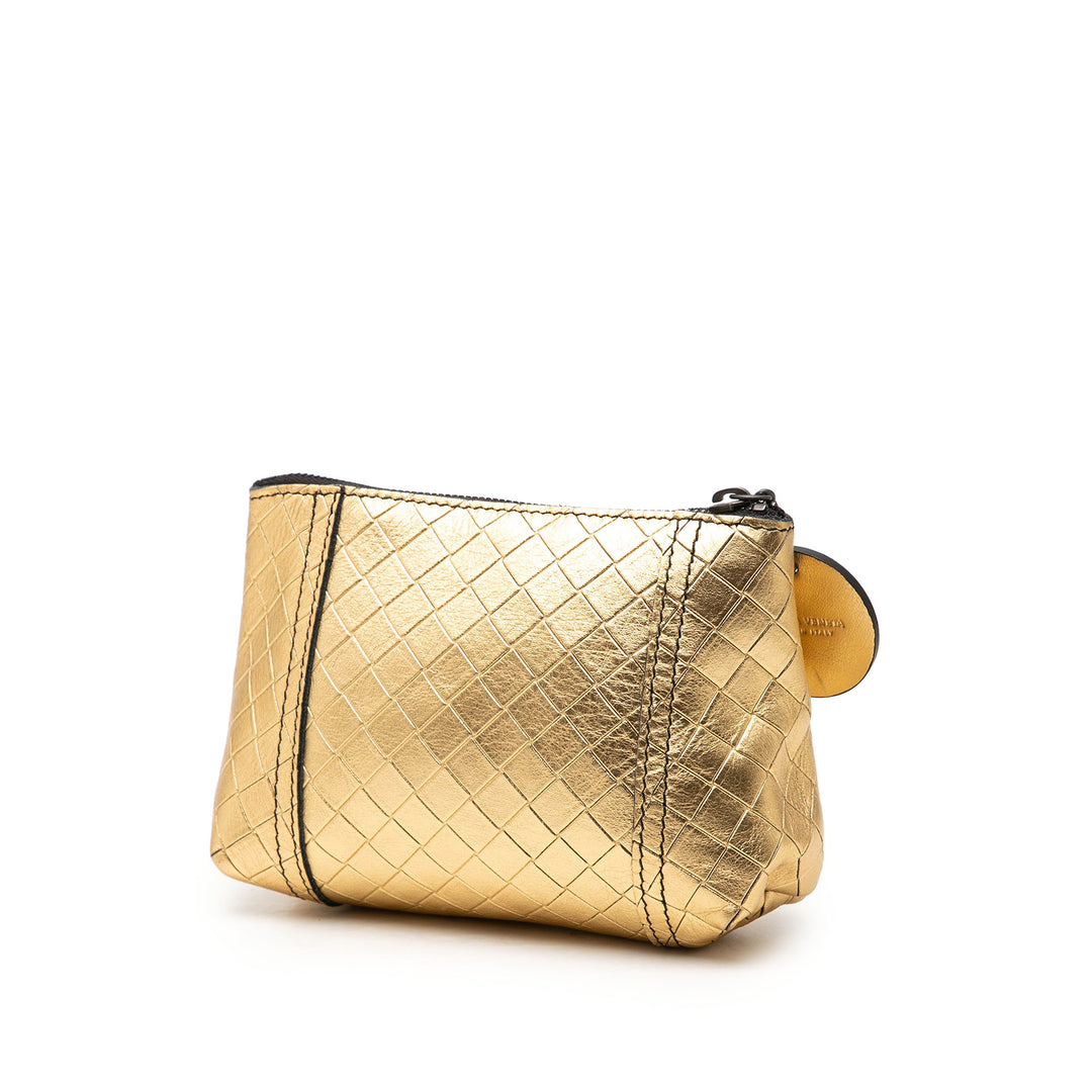 Métallisé Intrecciomirage Pochette nappa Doré