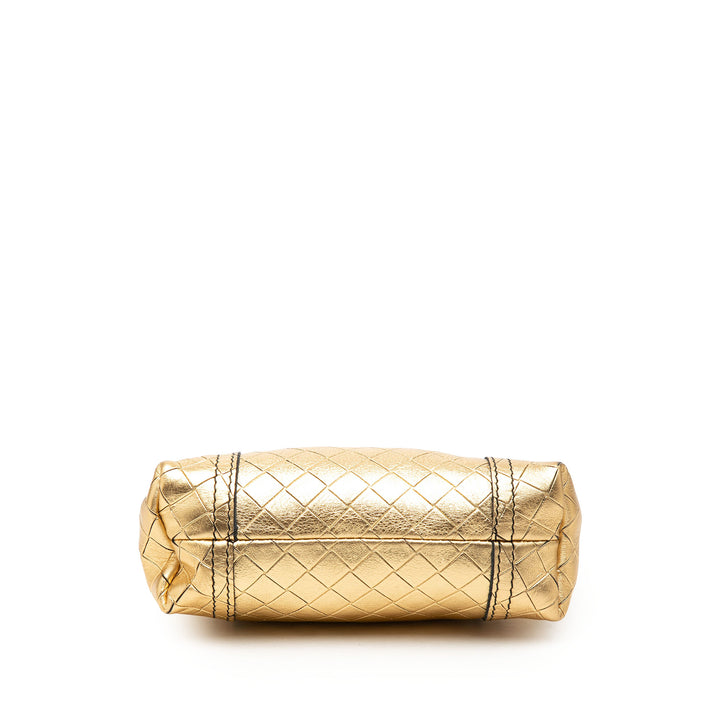 Métallisé Intrecciomirage Pochette nappa Doré