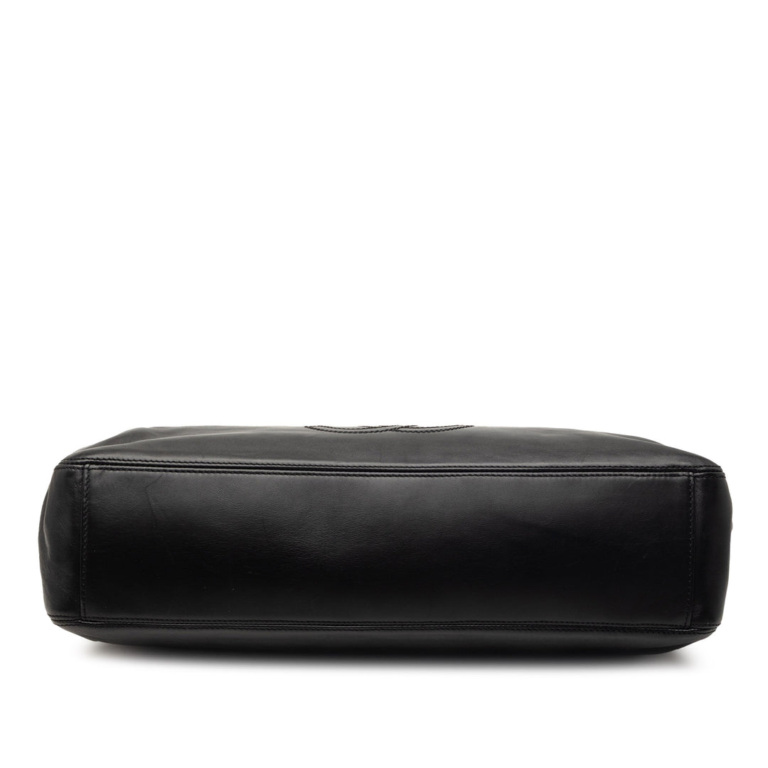 Chanel CC Cuir d’agneau Tortoise Shell anse supérieure Cabas