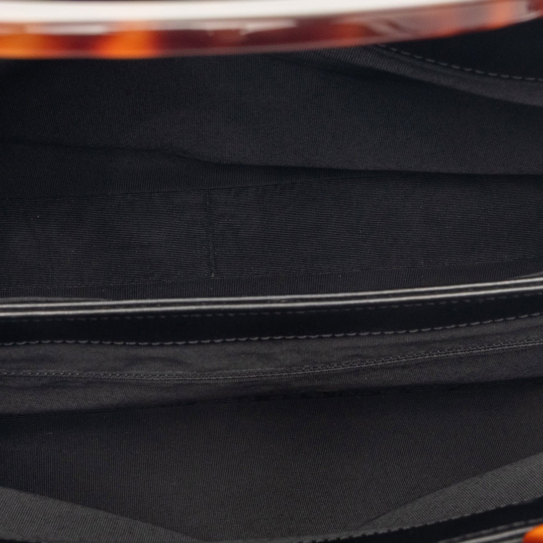 Chanel CC Cuir d’agneau Tortoise Shell anse supérieure Cabas