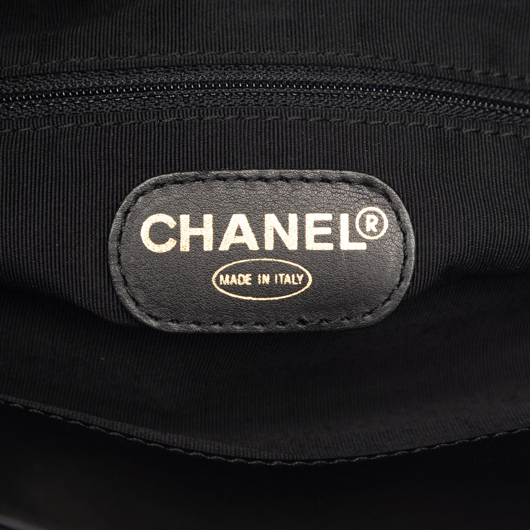 Chanel CC Cuir d’agneau Tortoise Shell anse supérieure Cabas