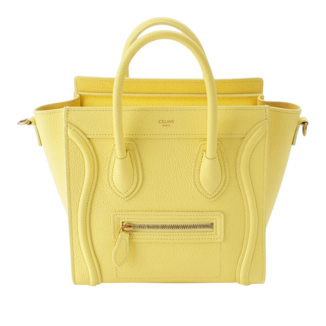 grainé Luggage Cabas Nano Cuir de veau grainé Jaune