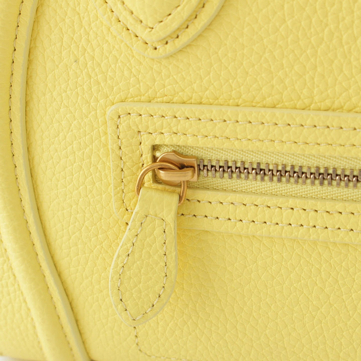 grainé Luggage Cabas Nano Cuir de veau grainé Jaune