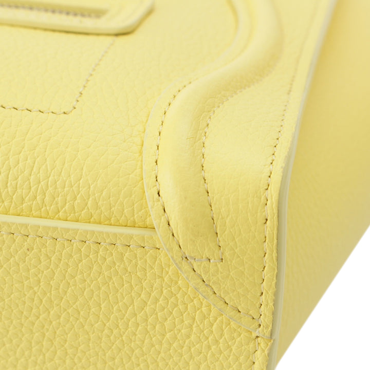 grainé Luggage Cabas Nano Cuir de veau grainé Jaune