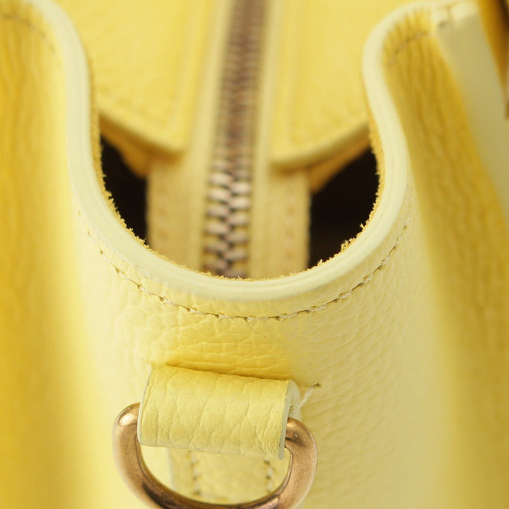 grainé Luggage Cabas Nano Cuir de veau grainé Jaune