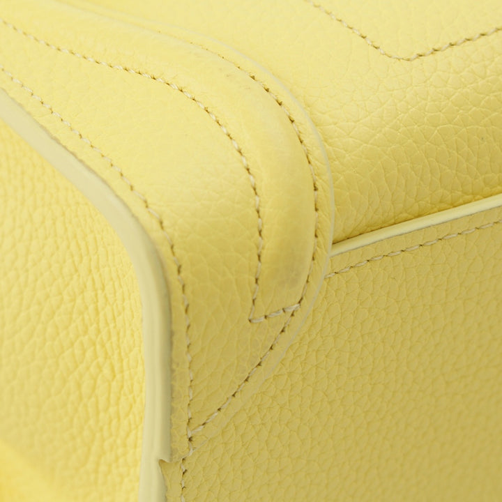 grainé Luggage Cabas Nano Cuir de veau grainé Jaune