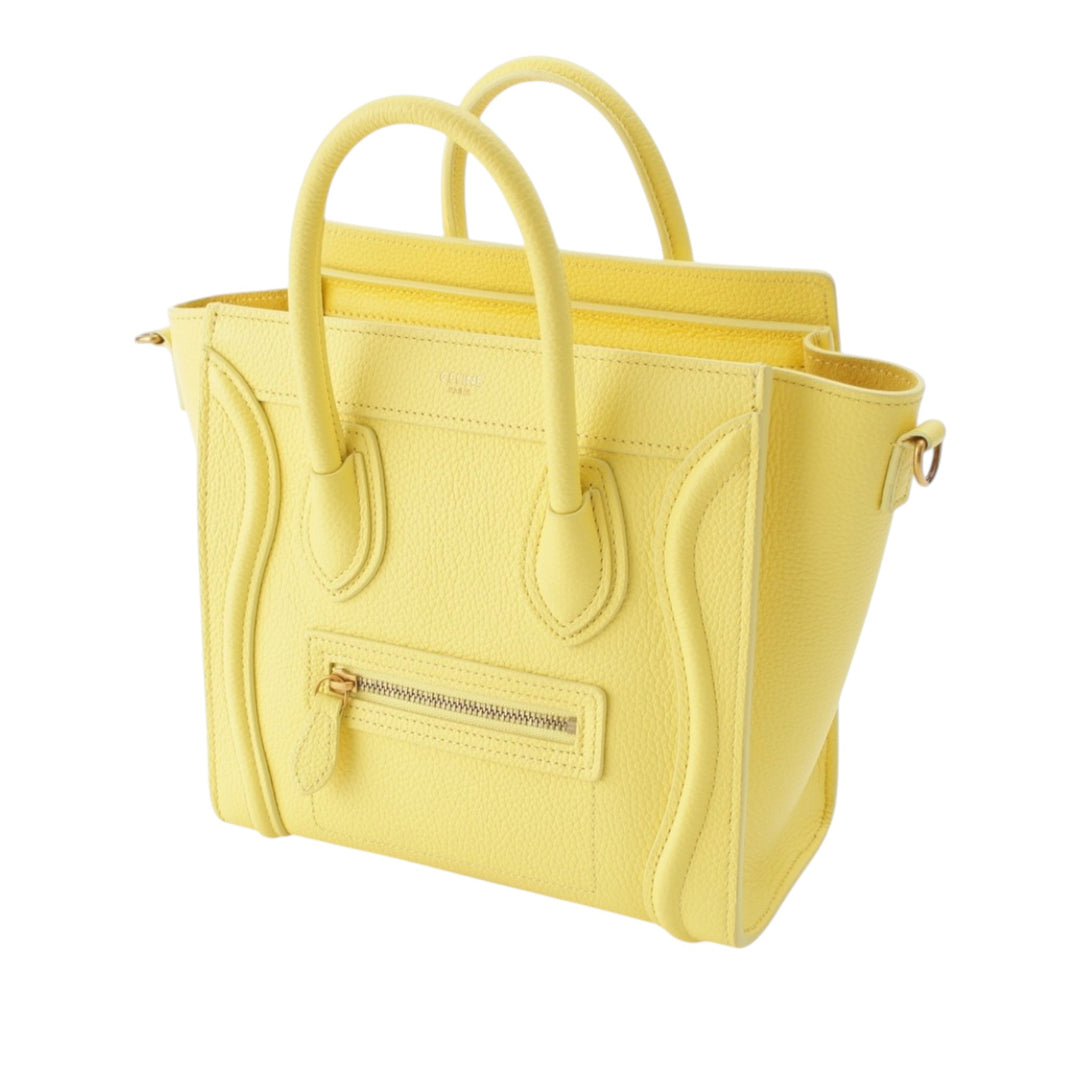 grainé Luggage Cabas Nano Cuir de veau grainé Jaune