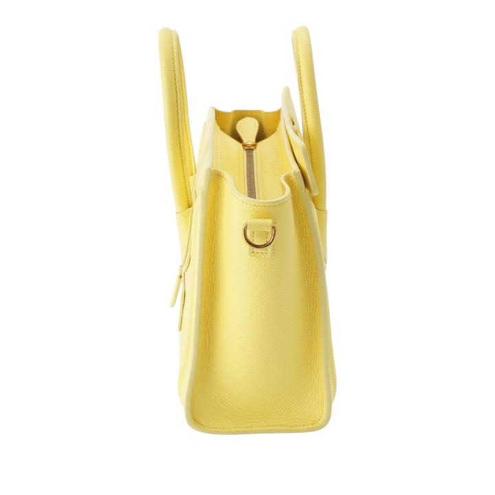 grainé Luggage Cabas Nano Cuir de veau grainé Jaune