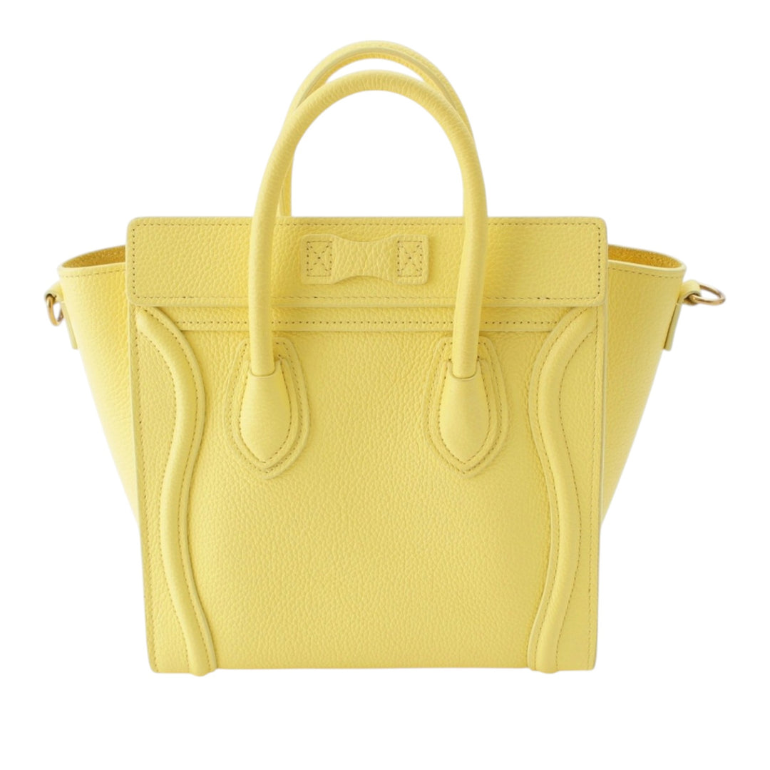 grainé Luggage Cabas Nano Cuir de veau grainé Jaune