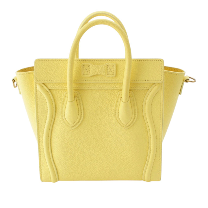 grainé Luggage Cabas Nano Cuir de veau grainé Jaune