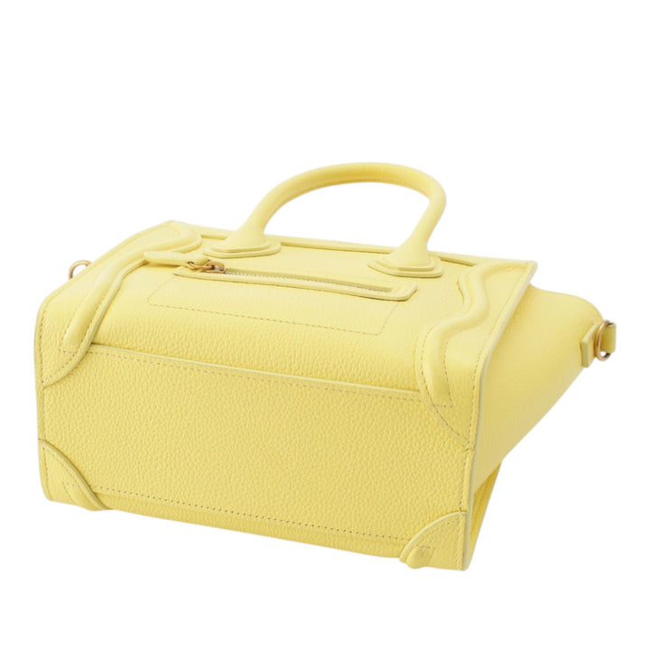 grainé Luggage Cabas Nano Cuir de veau grainé Jaune