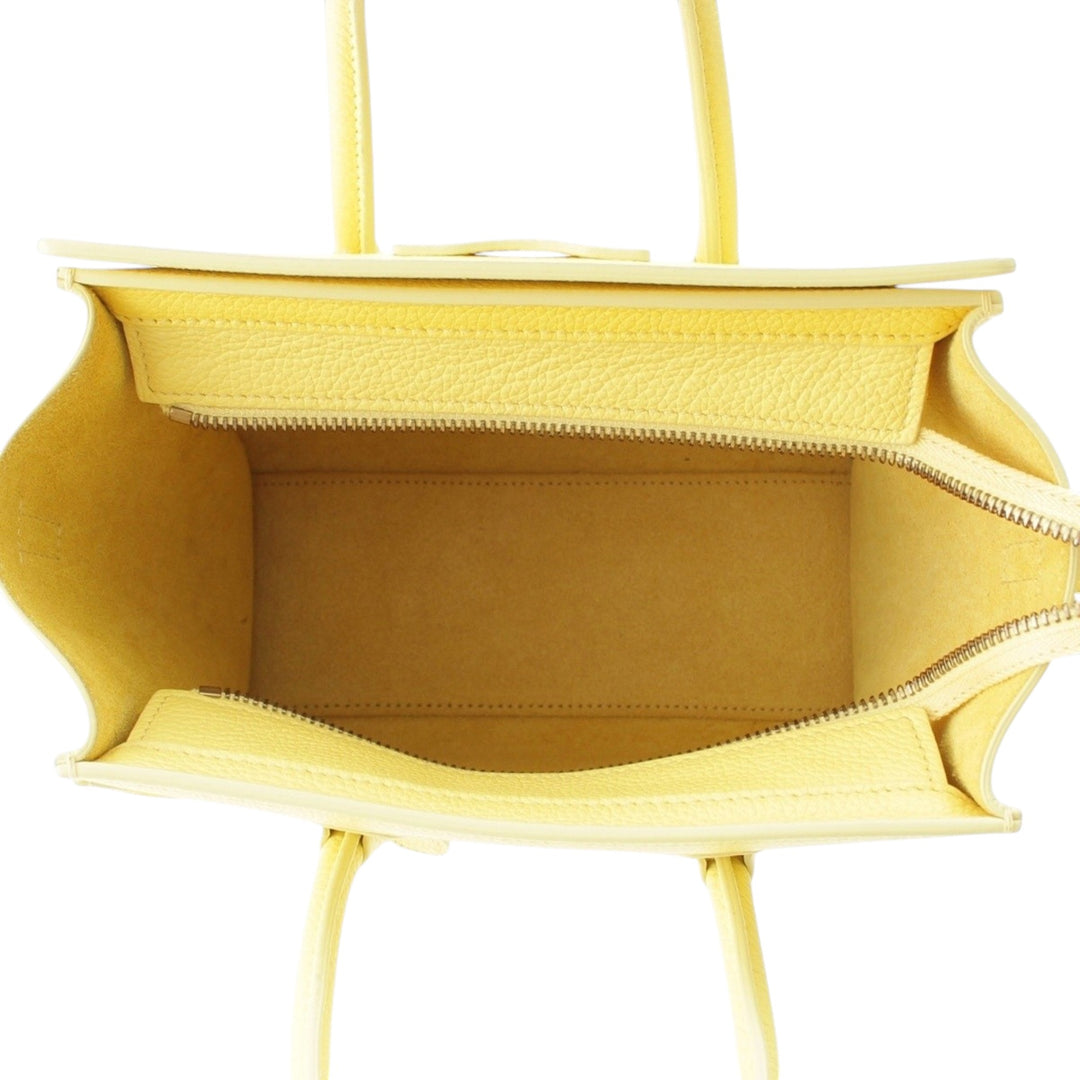 grainé Luggage Cabas Nano Cuir de veau grainé Jaune