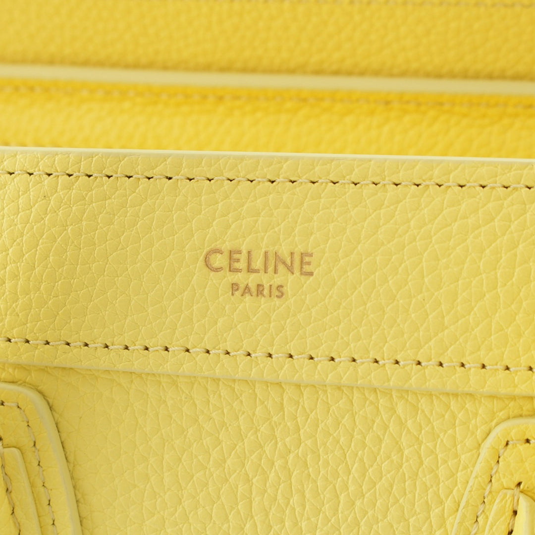 grainé Luggage Cabas Nano Cuir de veau grainé Jaune