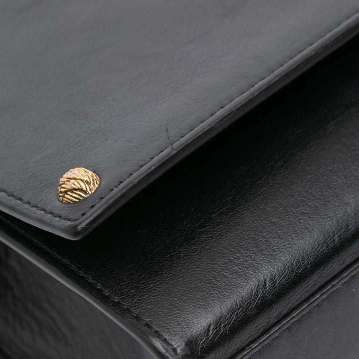 Saint Laurent Medium Smooth Cuir de veau Braided Monogram Kate Sac porté croisé Noir