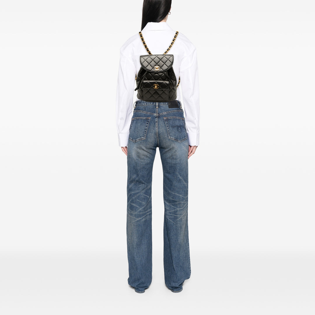 Chanel Medium Matelassé Cuir d’agneau Duma Sac à dos