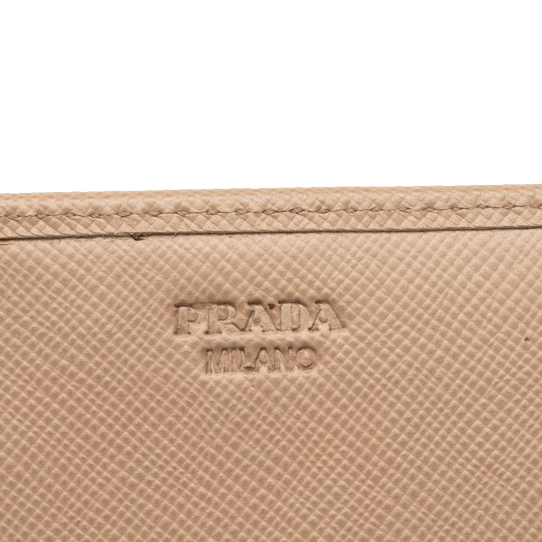 Prada Bow Continental Portefeuille long Cuir Saffiano