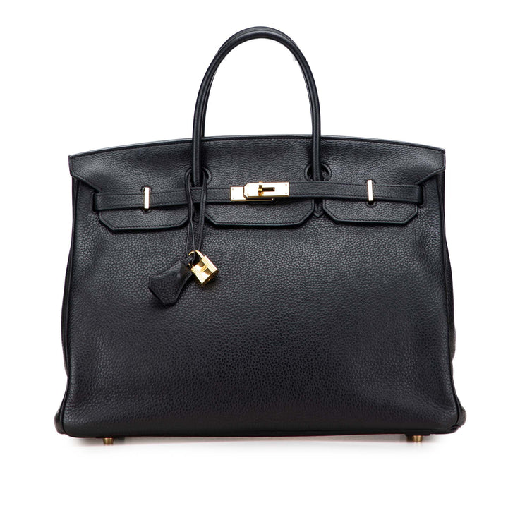 Hermès Clemence Birkin Retourne 40 Noir