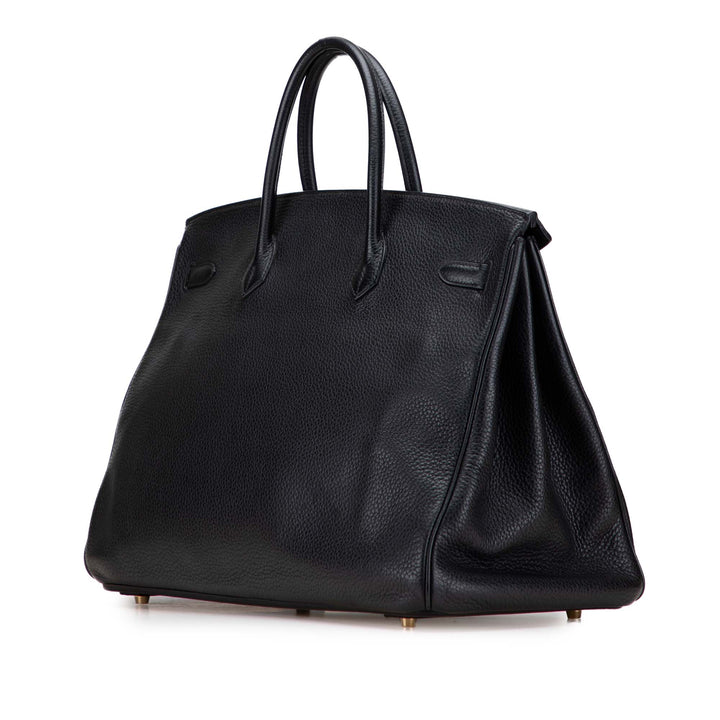 Hermès Clemence Birkin Retourne 40 Noir
