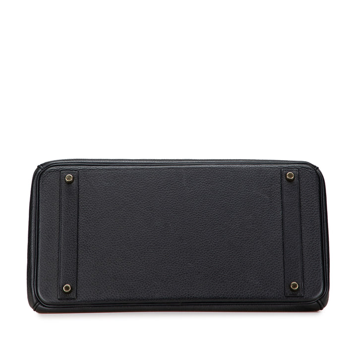 Hermès Clemence Birkin Retourne 40 Noir