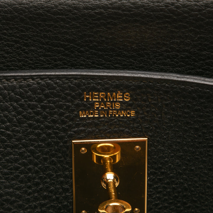 Hermès Clemence Birkin Retourne 40 Noir