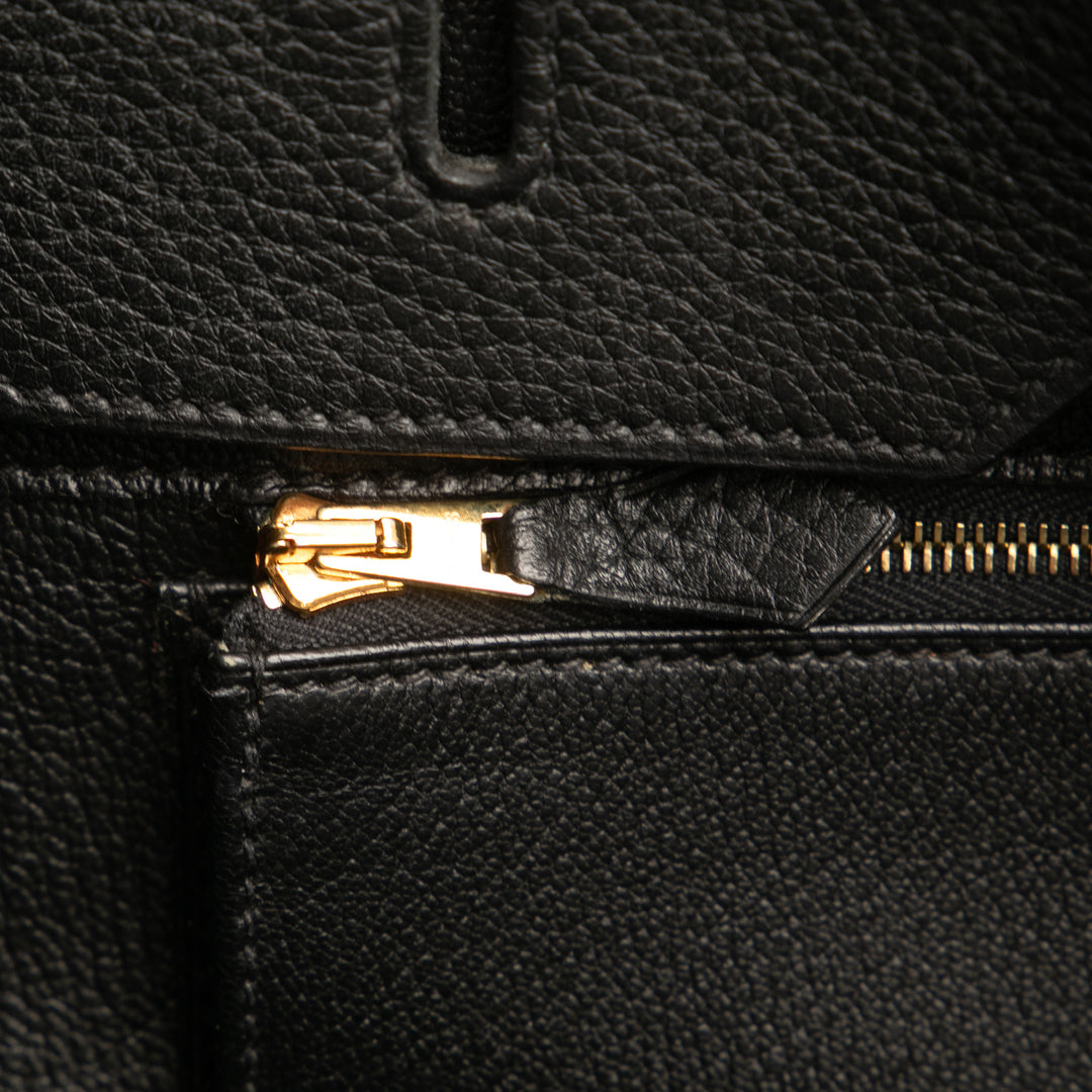 Hermès Clemence Birkin Retourne 40 Noir