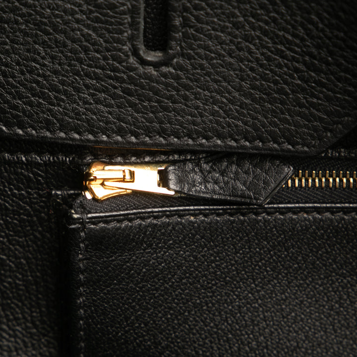 Hermès Clemence Birkin Retourne 40 Noir