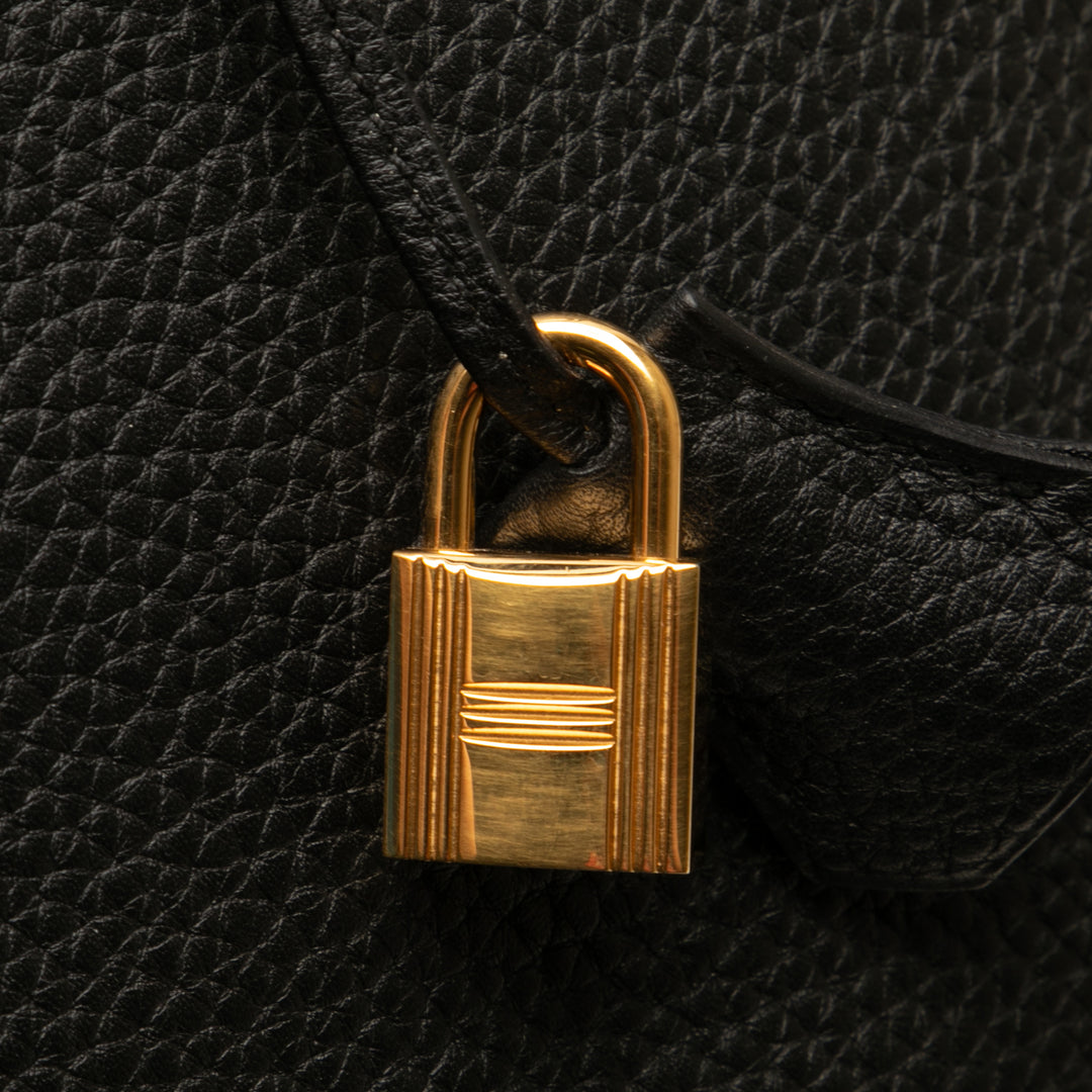 Hermès Clemence Birkin Retourne 40 Noir
