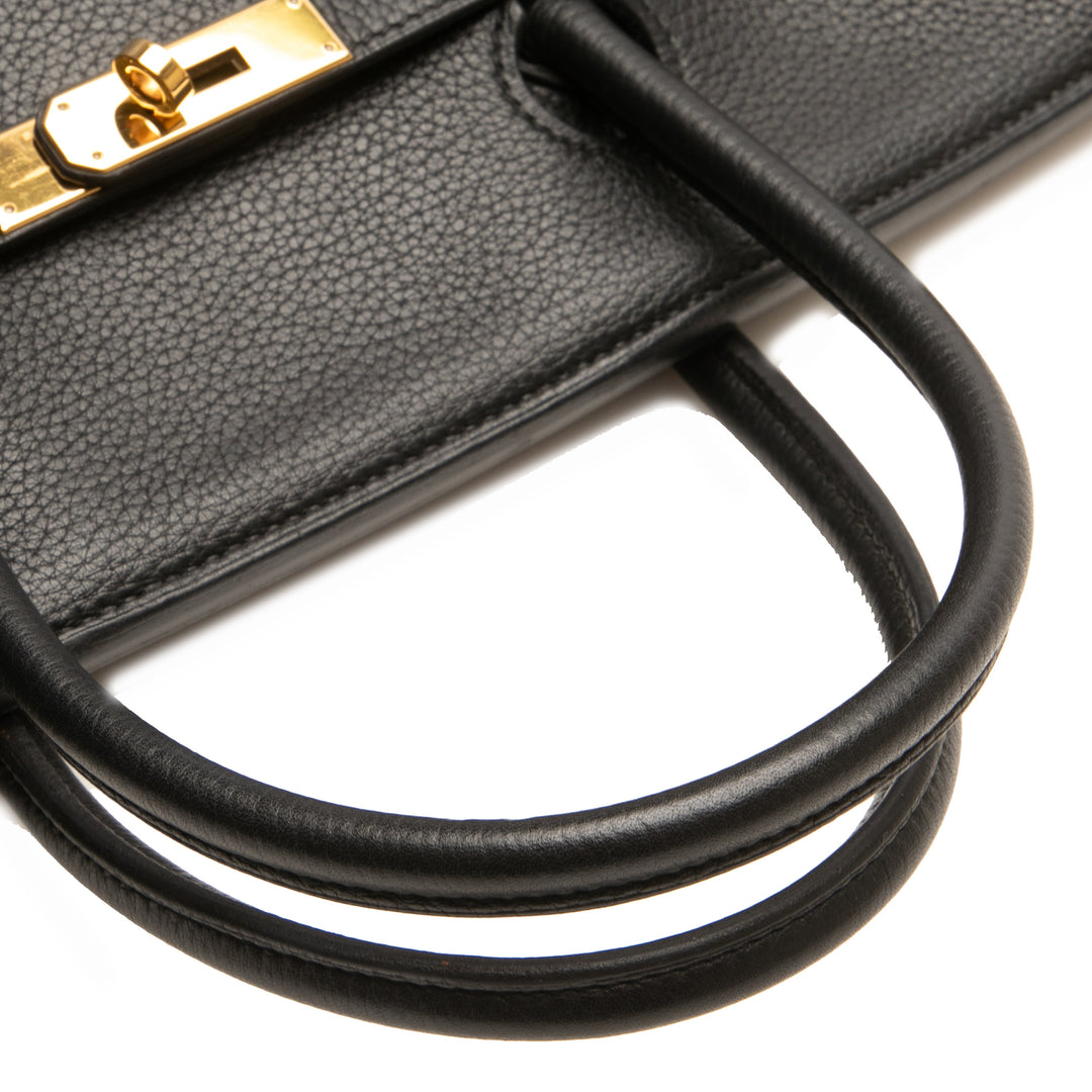 Hermès Clemence Birkin Retourne 40 Noir