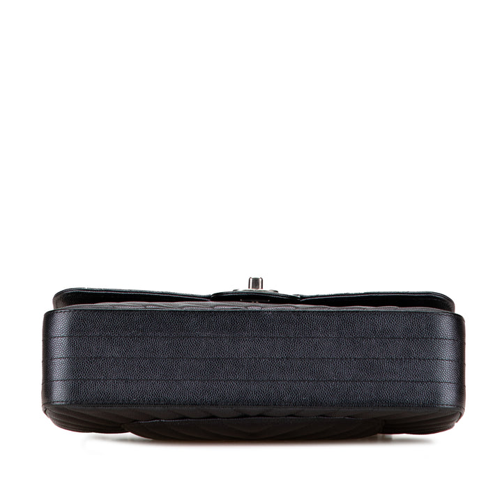 Chanel Medium Classic Chevron Caviar Double rabat