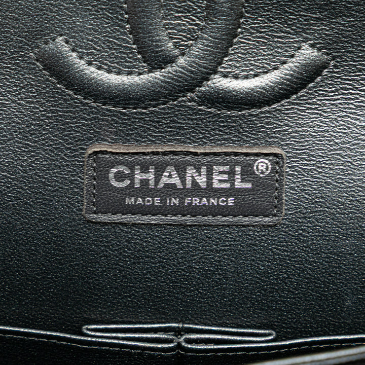 Chanel Medium Classic Chevron Caviar Double rabat