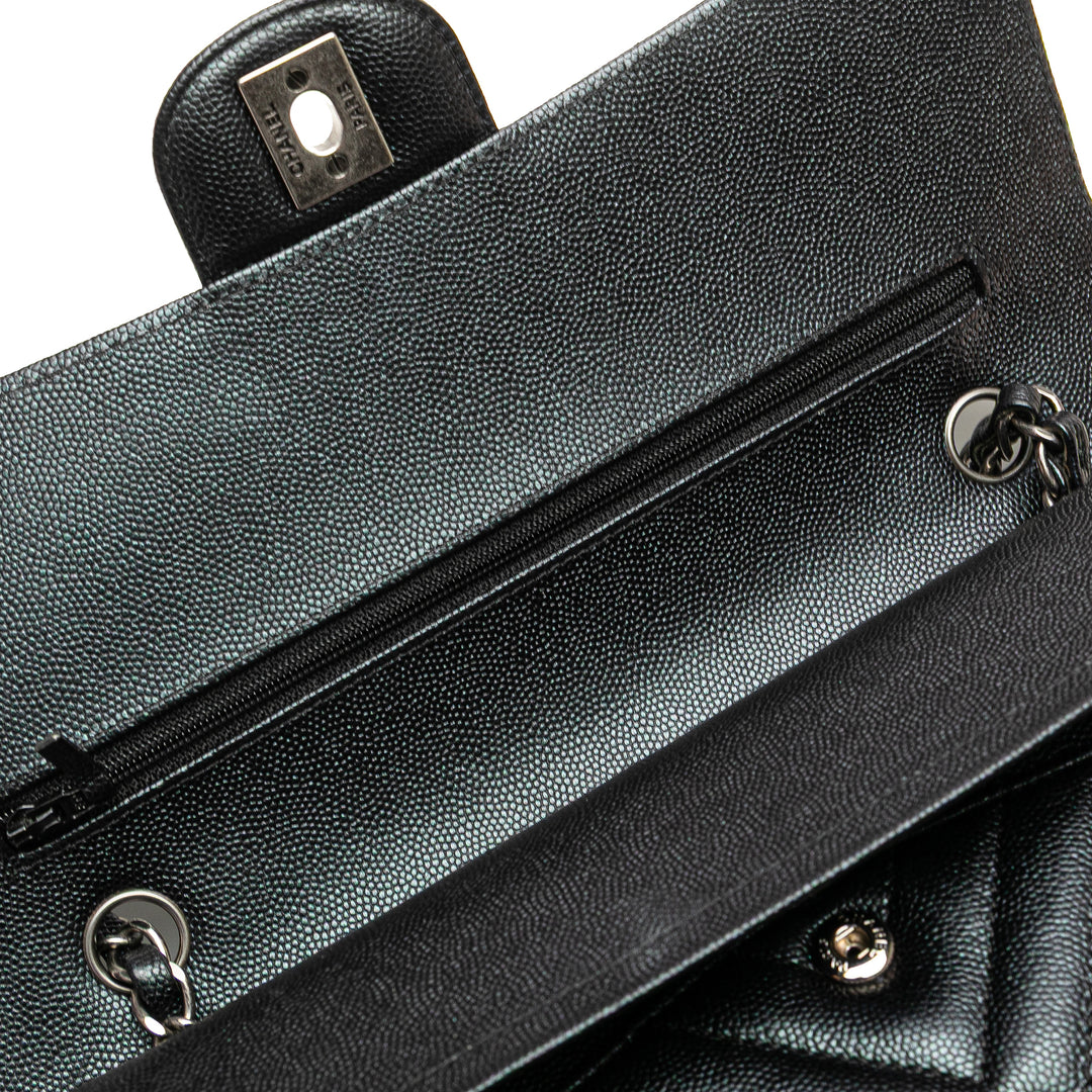 Chanel Medium Classic Chevron Caviar Double rabat