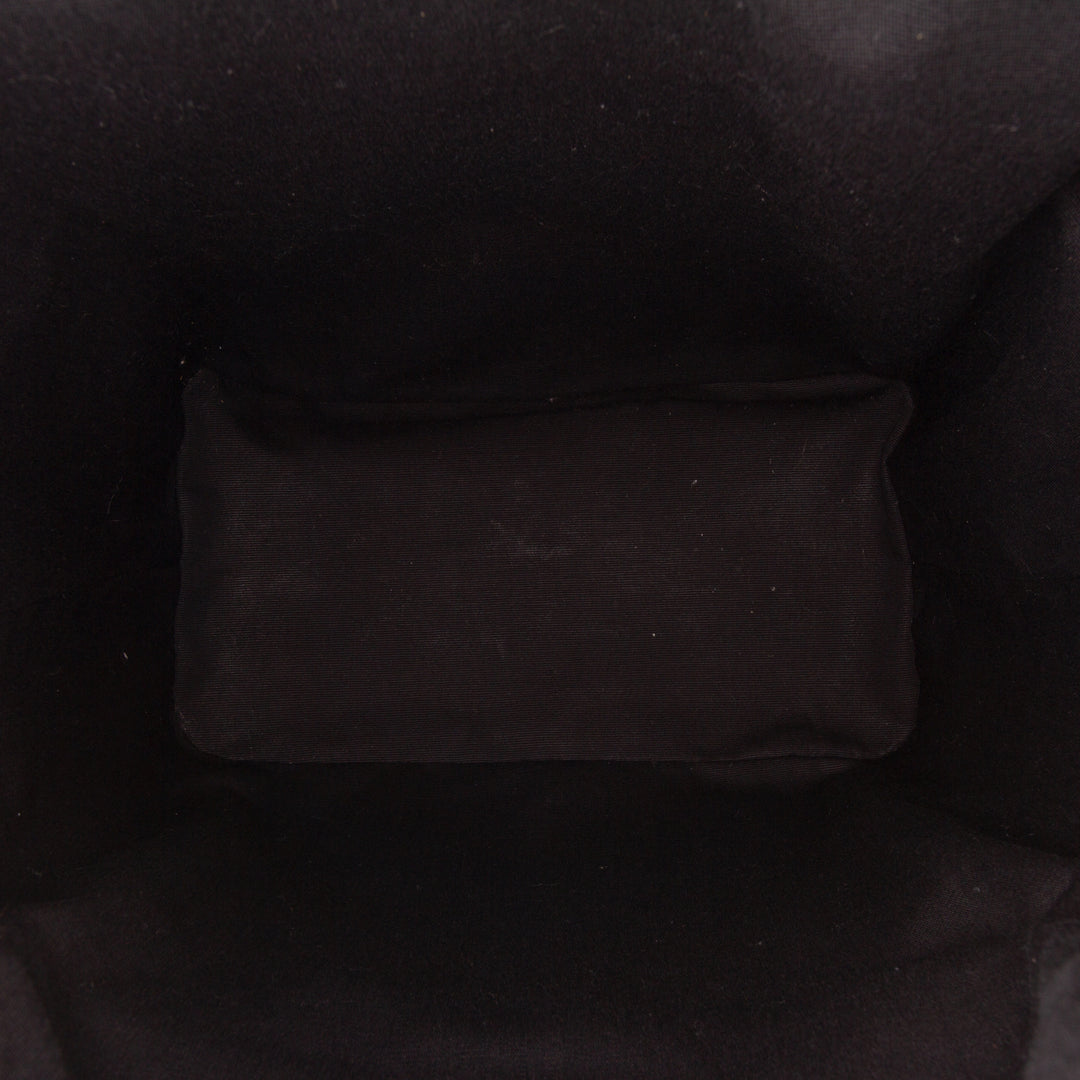 Embossed Calfskin Triomphe Backpack Black - Gaby Paris