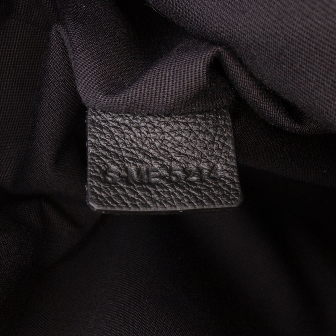 Embossed Calfskin Triomphe Backpack Black - Gaby Paris