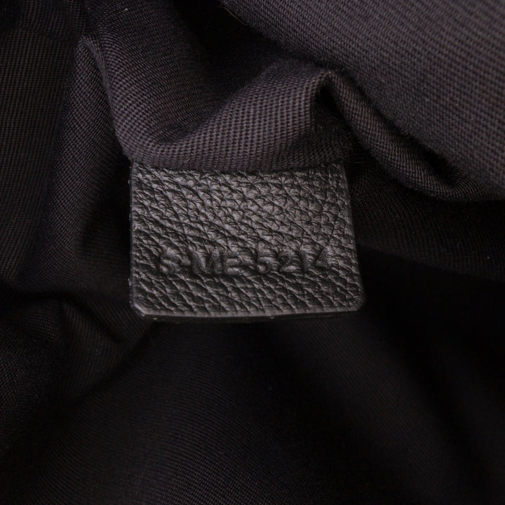 Embossed Calfskin Triomphe Backpack Black - Gaby Paris