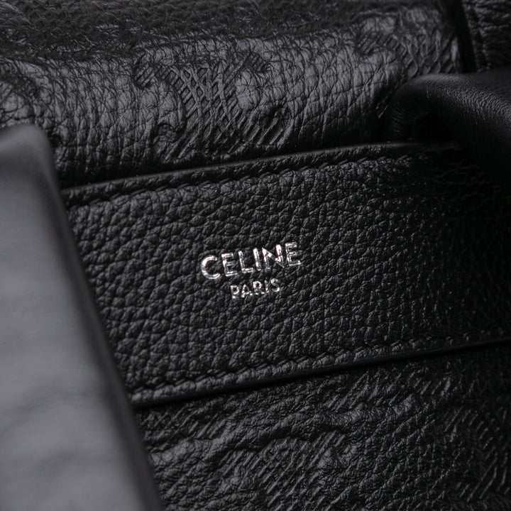 Embossed Calfskin Triomphe Backpack Black - Gaby Paris