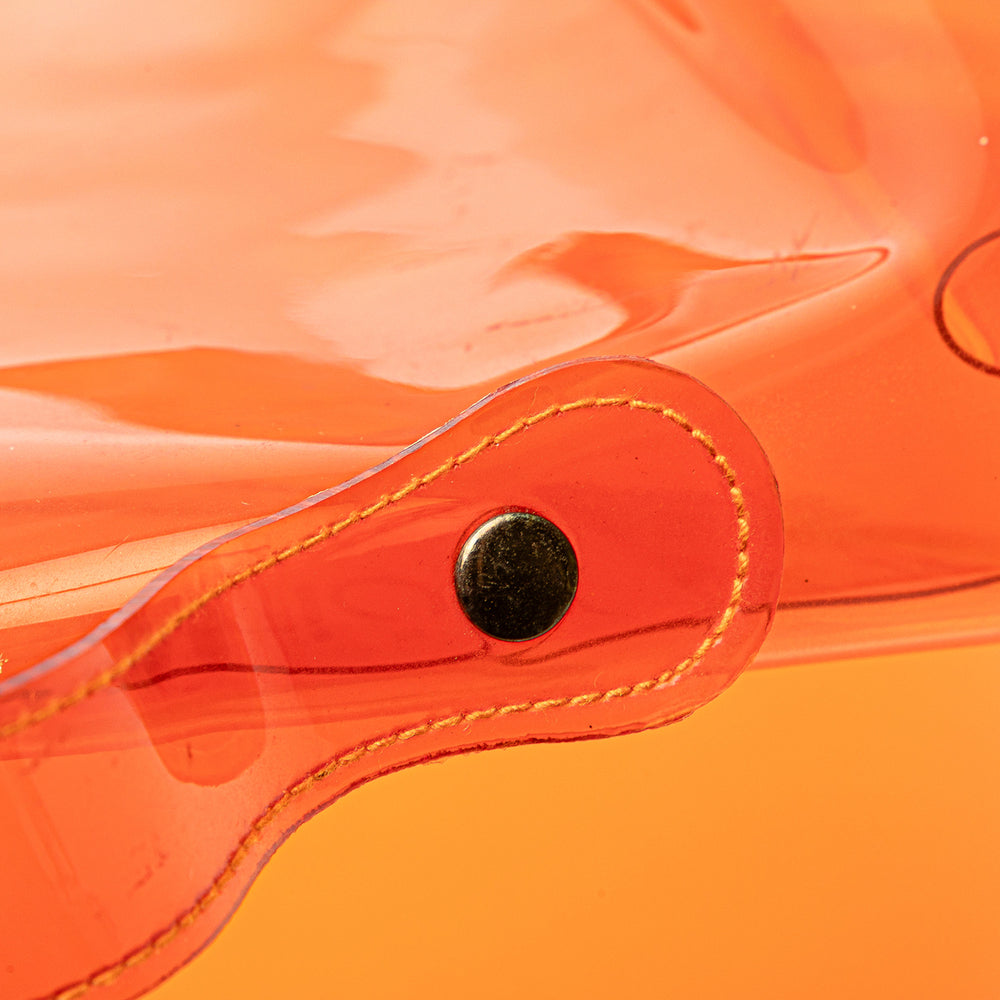 Vinyl Souvenir De L Exposition Kelly Handbag Orange - Gaby Paris