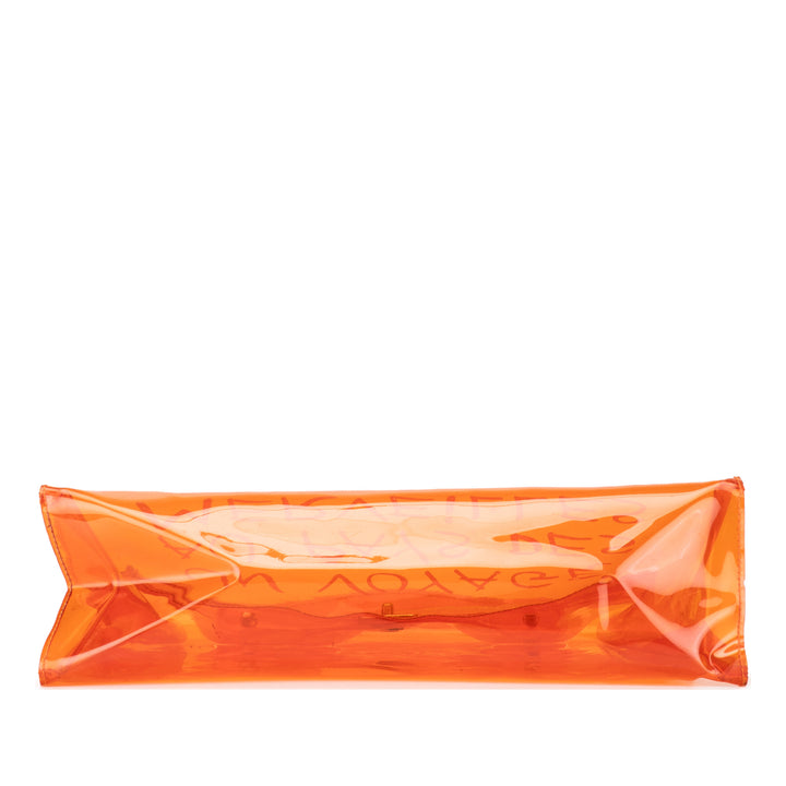 Vinyl Souvenir De L Exposition Kelly Handbag Orange - Gaby Paris