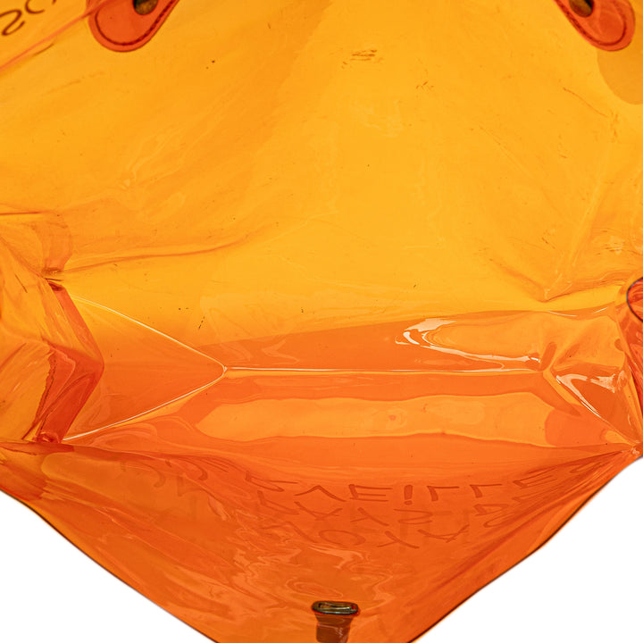 Vinyl Souvenir De L Exposition Kelly Handbag Orange - Gaby Paris